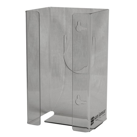 SAN JAMAR Clear Plexiglas Disposable Glove Dispenser, Single-Box, 5 1/2w x 3 3/4d x 10h G0803